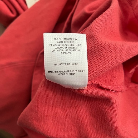 NWT Anthropologie Saturday Sunday Coral Off Shoulder Mini Dress - Picture 11 of 11